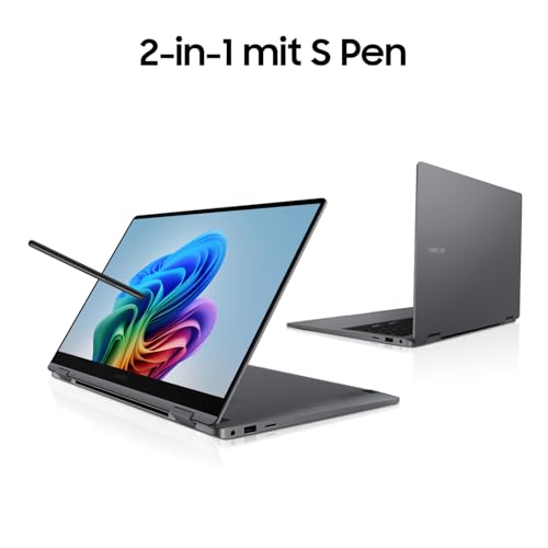 Samsung Galaxy Book5 360 15,6" 2-in-1-Laptop, Convertible AI-Notebook mit Intel Core Ultra 5 Prozessor, 16 GB RAM, 256 GB Speicher, Moonstone Gray, 3 Jahre Herstellergarantie [Exklusiv bei Amazon]