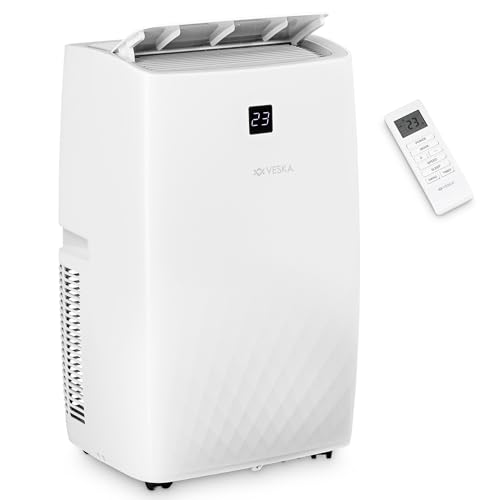 Klimaanlage Mobil 12000 BTU/h (3.500 Watt) - Mobiles Klimagerät 4in1 mit WiFi/App Monoblock Kältemittel - Fernbedienung, 24h-Timer, Luftentfeuchter, Nachtmodus (12000 BTU)