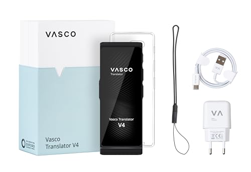 Vasco Translator V4 | Sprachübersetzer | Internet ohne Limit | Pearl White