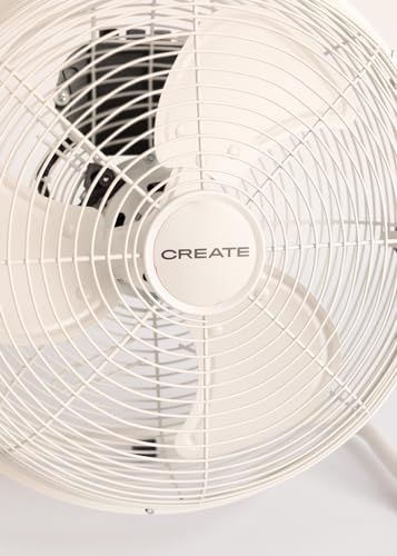 CREATE / AIR FLOOR RETRO/Industrieller Bodenventilator/Sand Ventilator, 12 Zoll, starker Luftstrom, 3 Geschwindigkeiten, leise, leicht, rutschfeste Standfüße