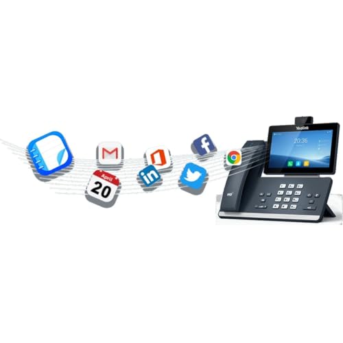 Yealink T58W Pro IP-Telefon, kabelgebunden, kabelgebunden, kabellos, WLAN, DECT, Bluetooth, Desktop, Wandmontage, klassisches Grau