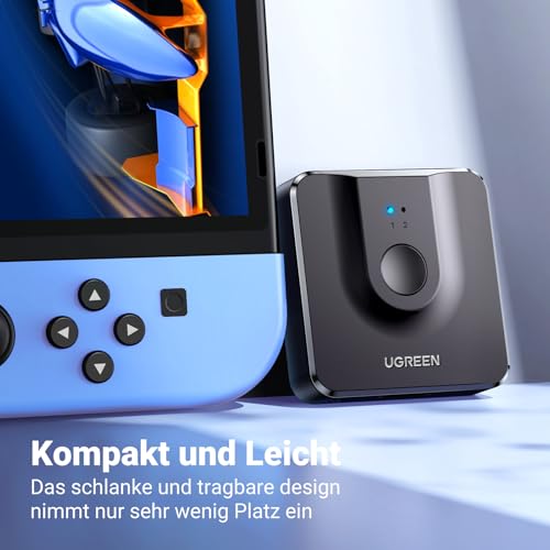 UGREEN HDMI Switch 4K@60Hz Bidirektional HDMI Splitter 1 In 2/ 2 In 1 | HDCP2.2/HDR10+/CEC; Bidirektional HDMI Splitter 1 in 2 Out/2 in 1 Out für PS5, Xbox, Switch, Monitor, PC usw