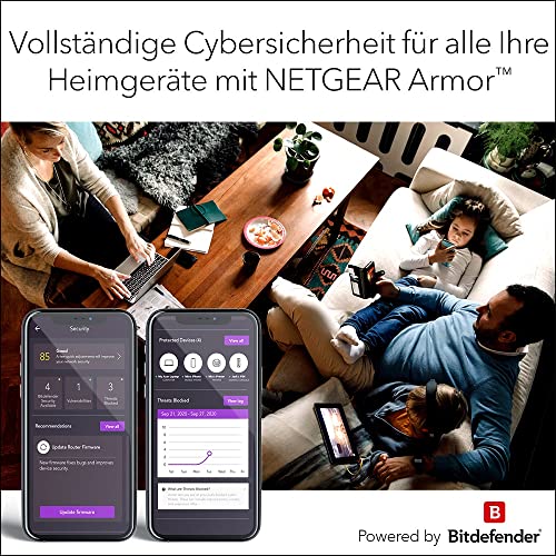 NETGEAR Nighthawk RAX30 WiFi 6 WLAN Router AX2400 (5 Streams mit bis zu 2,4 GBit/s, WiFi 6 Router Abdeckung bis zu 175 m², Smart Roaming)