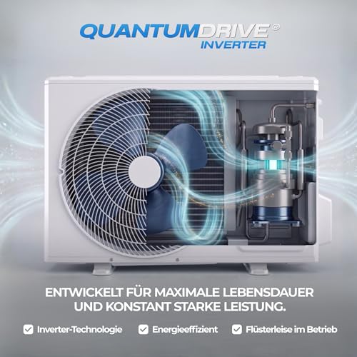 Kältebringer® Split Klimaanlage 9000 BTU 2,6 kW R32 Kältemittel