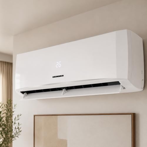 Heinner HAC-HS09WH++ Split-Klimaanlage Weiß, 9000 BTU, A++ Kühlung, A+ Heizung, Wandmontage, 8°C-Heizfunktion, Sleep, iFEEL, Smart, Dimmer, Economy, 24h Timer, Auto-Restart, Silent-Modus, für 10–15 m²