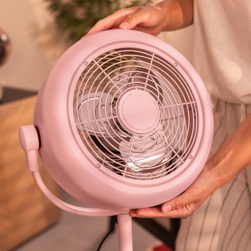 Cecotec - Standventilator EnergySilence 250 ClassicStyle Pink 25 W, 10 Zoll Durchmesser, 3 Aerodynamische Flügel, Verstellbare Neigung, 2 Geschwindigkeiten, Elegantes Design, Rosa Farbe