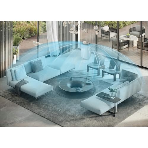 De'Longhi Pinguino GentleJet PAC AP98 mobile Klimaanlage, leise & tragbar, 11.500 BTU/h, für Räume bis zu 100m³, Entfeuchter, A+, 24 H Timer, Fernbedienung, 2.7kW, Klimagerät, Weiß