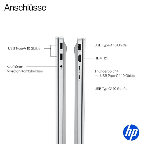 HP OmniBook 7, 17,3" FHD Touch, Intel Core Ultra 7, 16GB RAM, 1TB SSD | Copilot+ Laptop für Business, Kreativarbeit & Multitasking auf großem Display - inkl. Netzteil und Ladekabel, QWERTZ, Silber