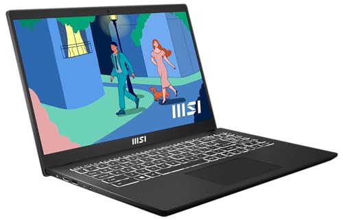 MSI Modern 15 B7M-463 15.6" Full HD Notebook AMD Ryzen 5 7430U 16 GB 512 GB SSD QWERTZ Schwarz