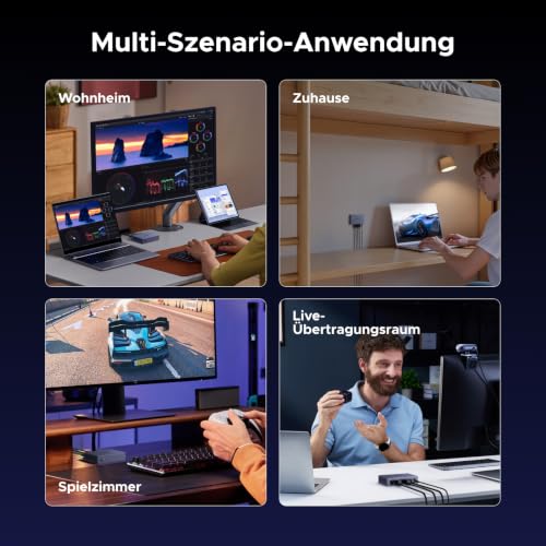 UGREEN Switch 5 Port LAN Switch mit Metallgehäuse unterstützt Management | Gigabit Netzwerk Switch unterstützt stabile und schnelle Netzwerkverbindungen, Plug und Play, VLAN, QoS, Link-Aggregation