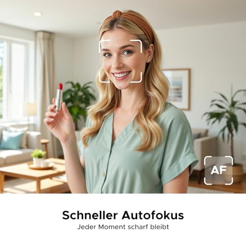 UGREEN FineCam Pro 2K, Autofokus, KI-Gestensteuerung, mit Objektivdeckel | USB-C Wecbam, 2K 30FPS, Face AE, KI-Rauschunterdrückung, Filteroptionen, Porträtmodus, Stativ, PC Kamera für Laptop/Switch 2
