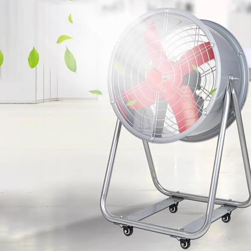 Robuster industrieller Bodenventilator auf Rädern, leistungsstarker elektrischer Luftzirkulator für Werkstatt, Lager, Garage, Außenkühlung