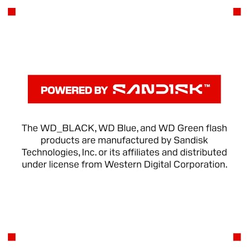 SanDisk WD_Black SN7100 NVMe SSD 2 TB (High-Performance Gaming-Speicher, bis zu 7.250 MB/s Lesen, PCIe Gen4, Energieeffizienz, für Desktop, Laptop & Handheld-Spielekonsolen) - Powered BY