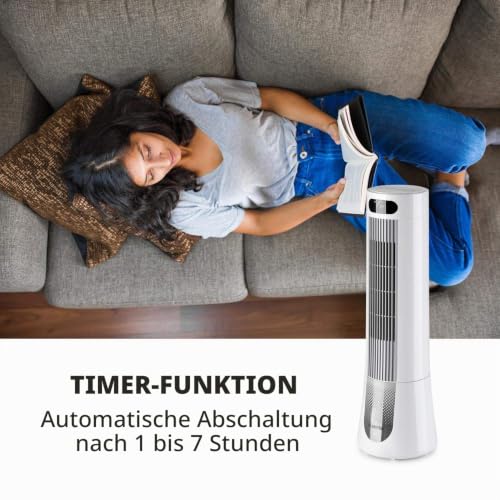 Klarstein Luftkühler mit Wasserkühlung, 5-in-1 Verdunstungskühler, Luftbefeuchter, Ventilator, Luftreiniger & Nachtmodus, Mobile Klimageräte Luftkühler 7L, 45 Watt Air Cooler, 132 m³/h Luftstrom
