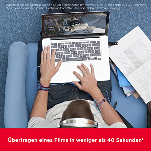 SanDisk Portable SSD 1 TB (Externe Festplatte mit SSD Technologie 2,5 Zoll & Ultra USB 3.0 Flash-Laufwerk 128 GB