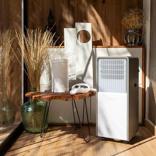 Cecotec Klimaanlage Mobil ForceClima 12650 Style Heating, 12.000 BTU | bis 28 m², 5 Modi, 2 Geschwindigkeiten, Entfeuchtung 29 l/Tag, Timer 24 Std, Wärmepumpe, Fensterkit