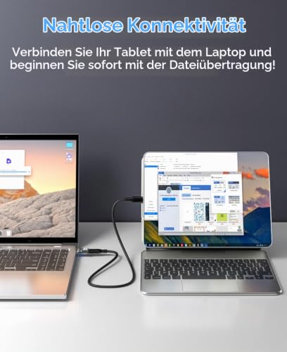 USB auf USB C Adapter (2 Pack), USB auf Typ-C Adapter, USB 3.2 Gen2 10Gbps | High-Speed Kabelkonverter, Kompatibel mit MacBook iPhone 17/16/15 iPad Samsung Galaxy S25 S24 S23 A56 A16 A36, Schwarz