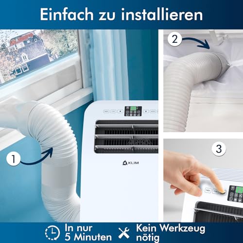 AC12000 Mobile Klimaanlage 12000 BTU mit Entfeuchtung und Ventilator
