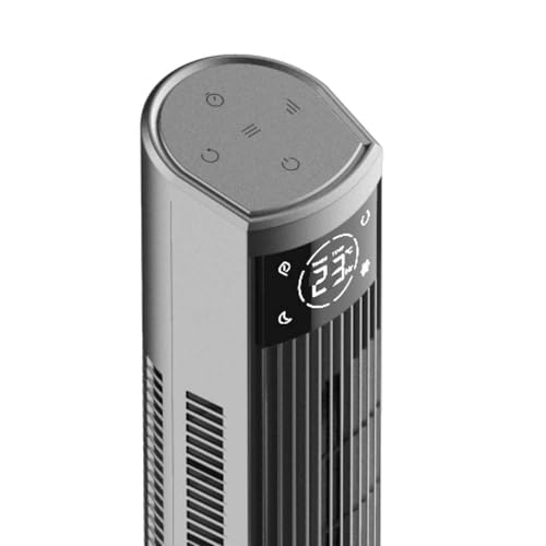 Cecotec Turmventilator EnergySilence 470 Max Skyline Ionic, 47 Zoll | DC-Motor, Ionisator, Touch-Bedienung mit Fernbedienung und LED-Display, 3 Geschwindigkeiten, Timer bis 12 Std.