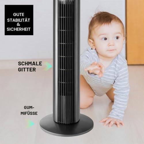 Taurus TF780 – Turmventilator , weiß Mit Fernbedienung grau
