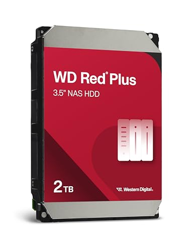 WD Red Plus 2 TB NAS Interne Festplatte 3,5 Zoll - 5400 U/Min, SATA 6Gb/s