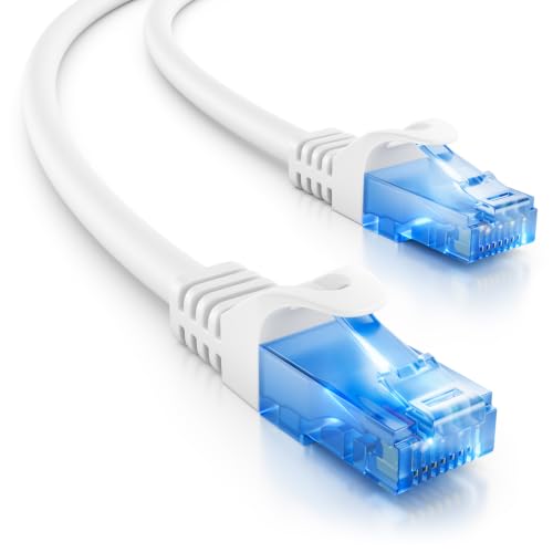 deleyCON 3,0m CAT.6 Ethernet Gigabit LAN Netzwerkkabel RJ45 CAT6 - Weiß