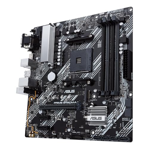 Asus Prime B450M-A II Mainboard Sockel AM4 | mATX, AMD Ryzen, DDR4-Speicher, M.2, SATA 6Gbit/s, USB 3.1 Gen 2 Typ-A. Aura Sync