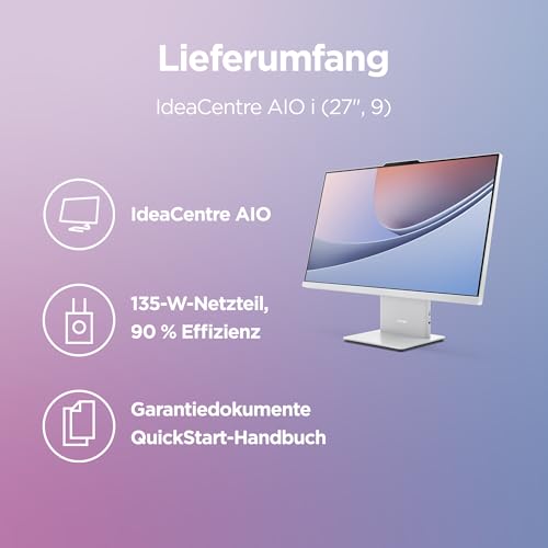 Lenovo IdeaCentre All-In-One | 27" QHD Display | Intel Core 9 | 32GB | 1TB | All in One|27" QHD Display|Intel Core 9 270H|32GB RAM|1TB SSD|Windows 11 |Grau|inkl. Maus und Tastatur| inkl. Webcam