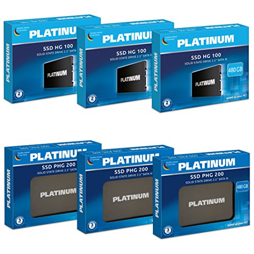 Platinum PHG 200│2,5" interne SSD Festplatte│ 480 GB│ für Notebook, Laptop und PC, SATA III