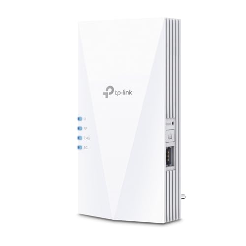 TP-Link RE780X WiFi 6 WLAN Verstärker Repeater AX3000(Dualband 2402MBit/s 5GHz + 574MBit/s 2,4GHz, MU-MIMO, Gigabit Port, kompatibel zu Allen WLAN Routern)