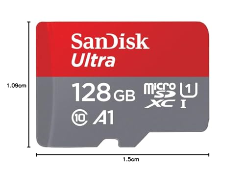 SANDISK Ultra microSDXC Karte 128GB + Adapter, bis zu 140MB/s Lesen | UHS-I, Full HD, C10, U1, A1, Ideal für Android Smartphones, Tablets und MIL- Kameras - SDSQUA4-032G-GN6MT