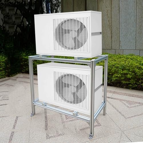 Mini-Split-Klimaanlagen-Bodenständer, doppellagiger stapelbarer Hochleistungs-Kondensatorständer, Stoßdämpfung universelle Montagehalterungen für Klimaanlagen, für Kompressoren HVAC-Wärmepumpensystem