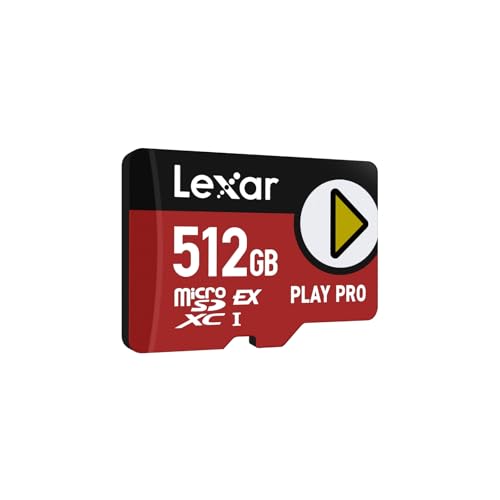 Lexar PLAY PRO MicroSD Express-Karte 512GB, 900MB/s Lesen | MicroSDXC, spieloptimiert, A2, 4K, für Handheld-Konsolen, Switch, tragbare Gaming-Geräte, 600MB/s Schreiben