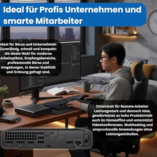 HP EliteDesk 800 G Intel i5 Business Office Multimedia Computer mit 24 Monaten Garantie! USB 3.0 | WLAN | Windows 11 Prof. 64-Bit inkl USB Stick (800 G6 | 16GB RAM | 512GB SSD | W11 Pro)