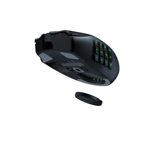 Razer Naga V2 Pro - Kabellose MMO-Gaming-Maus (HyperScroll Pro Rad, Anpassungsfähigkeit und Kontrolle, HyperSpeed Wireless, Focus Pro 30K Optischer Sensor, Optische Mouse Switches Gen-3) Schwarz