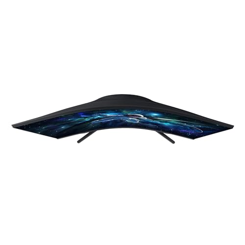 Samsung Odyssey G55C Curved Gaming Monitor 32 Zoll, Bildschirm mit VA-Panel, 2.560 x 1.440 Pixel, 1.000R Radius, HDR10, AMD FreeSync, 165 Hz, Reaktionszeit 1 ms (MPRT), LS32CG554EUXEN