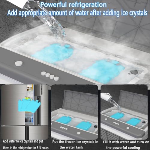 Tragbare Klimaanlagen, Verdunstungskühler mit großem Wassertank, 3-stufiger Lüfter, 28 dB Verdunstungsluftkühler mit 120°-Oszillation, 12-Stunden-Smart-Timer, 4 Kühlakkus, Kühllüfter für Zim