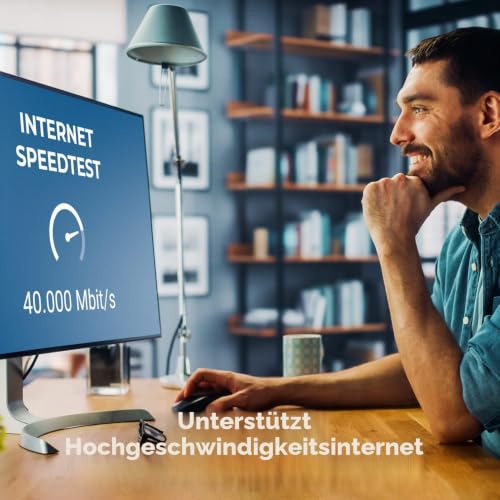 deleyCON 3,0m CAT8.1 RJ45 Verlängerung 40 GBit/s, S/FTP - Schwarz | Patchkabel Netzwerkkabel, 2000 MHz, Kupfer PiMF, 1x RJ45 Stecker, 1x RJ45 Buchse, für Ethernet LAN Gaming Streaming