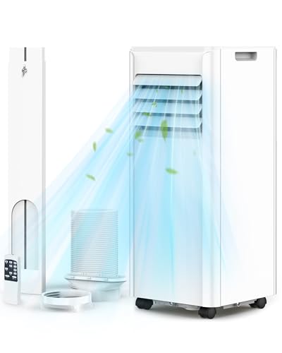 Mobile Klimaanlage 9000 BTU (2,6 kW) | 4-in-1 Klimagerät mit Abluftschlauch zum Kühlen, Entfeuchten, Ventilieren & Schlafen | für Räume bis 28 m² | Energieeffizienzklasse A