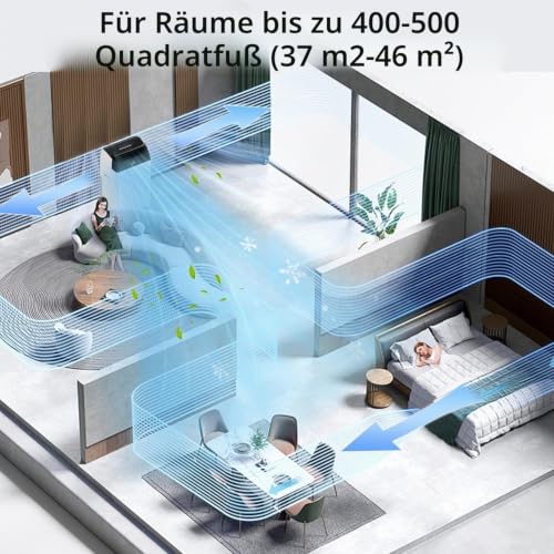 Tragbare 3-in-1-Klimaanlage mit 10000 BTU – mit Fernbedienung, Ventilator, Luftentfeuchter, leisem Betrieb und Rollen; geeignet für Schlafzimmer, Wohnzimmer und Büros.