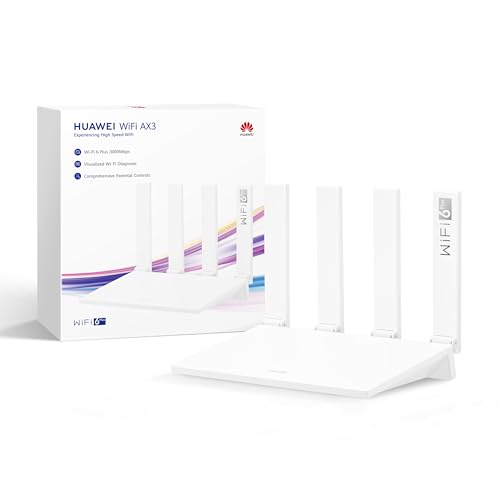HUAWEI WiFi AX3 New Router, Wi-Fi 6, 3000 Mbit/s, Weiß | größere Bandbreite mit 160 MHz, intelligente Verwaltung deines Heim-WLANs, umfassende WLAN-Abdeckung, Keine DSL-Funktion