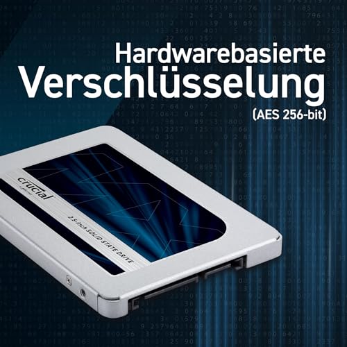 Crucial MX500 4TB 3D NAND SATA 2,5 Zoll Interne SSD, Bis zu 560 MB/s - CT4000MX500SSD1