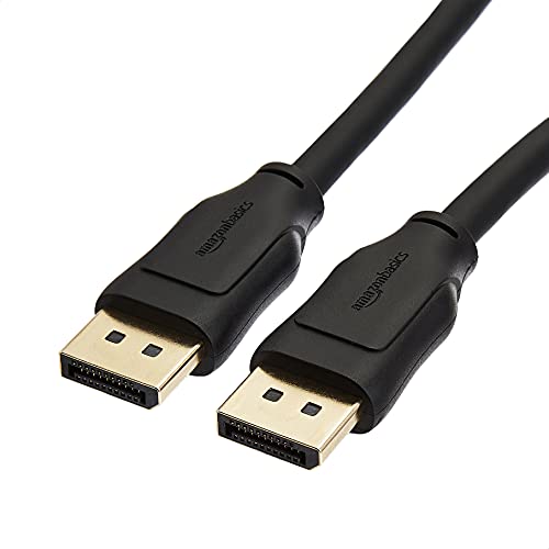 Amazon Basics DisplayPort-Kabel 1.4, 8K@60Hz, 4K@120Hz, 0,9m, Schwarz