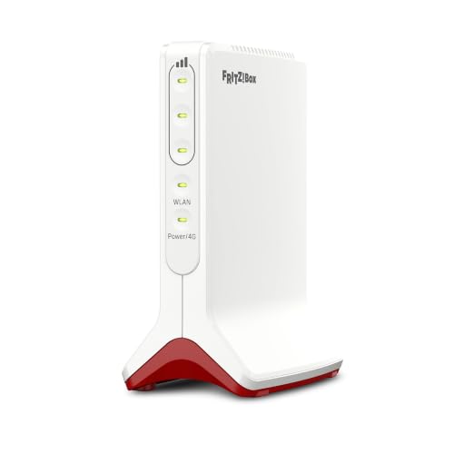 FRITZ!Box 6825 4G | 4G-Mobilfunk-Router | Wi-Fi 6 bis zu 600 MBit/s | Singleband WLAN (2,4 GHz), Internet per SIM-Karte, kompakt & zuverlässig, Hohe Datensicherheit, WLAN Mesh, Made in Europe