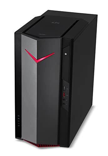 Acer Nitro 50 (N50-640) Gaming PC Windows 11 Home - Intel Core i5-12400 (Bis zu 4.40 GHz Turbo-Boost), 16GB DDR4 RAM, 512 GB GB M.2 SSD, NVIDIA GeForce RTX 3060 (12 GB GDDR6)