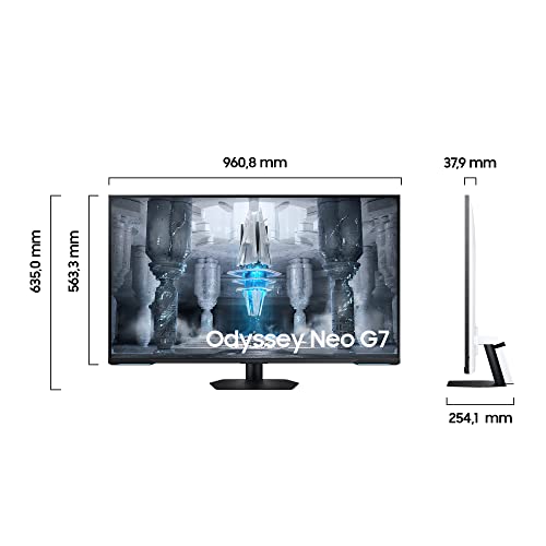 Samsung Odyssey Neo G70C Gaming Monitor S43CG700NU, 43 Zoll, VA-Panel, UHD-Auflösung, AMD FreeSync Premium Pro, 1 ms (MPRT) Reaktionszeit, Bildwiederholrate 144 Hz, Schwarz