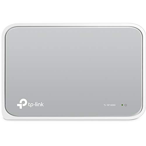TP-Link TL-SF1005D 5-Port Fast Ethernet-/Netzwerk-/LAN Switch (10/100Mbit/S, Automatische Geschwindigkeits- und Duplexanpassung, Plug-und-Play, Auto-MDI/MDIX, lüfterlos) Weiß