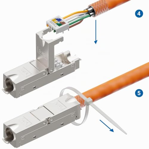 deleyCON CAT6 LSA Outdoor Netzwerkkabel Kupplung IP68, 1 Stück - Schwarz