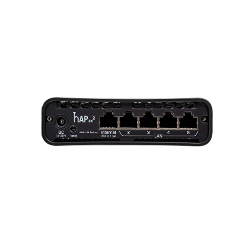 MikroTik hAP ax2 Router Wireless Gigabit Ethernet DuaL-Band [2.4 Ghz/5 Ghz]