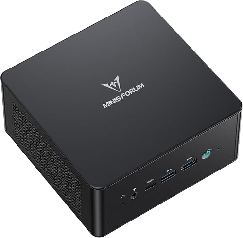 MINIS FORUM UM890 Pro Mini PC, AMD Ryzen 9 8945HS AI Processor (8C/16T, up to 5.2GHz), Radeon 780M, 32GB DDR5, 1TB PCIe 4.0 SSD, USB4, HDMI 2.1, DP 1.4, OCuLink, Dual 2.5G LAN, Wi-Fi 6E, BT 5.2